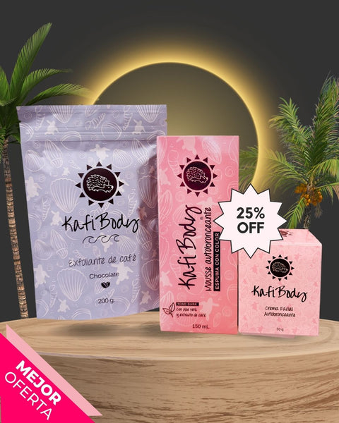 Pack Autobronceado : Mousse + Crema + Exfoliante + Envío GRATIS