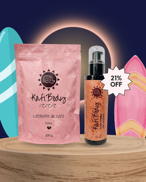 Pack Bronceado: Bronceador Chocolate + Exfoliante Coco